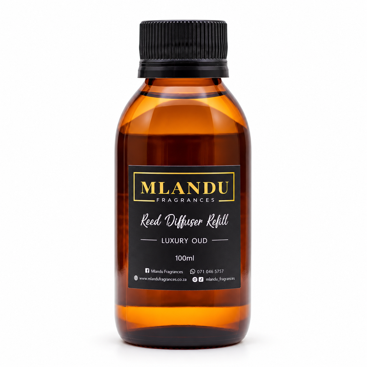 Mlandu Fragrances Luxury Oud Reed Diffuser Refill 100ml